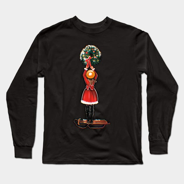 Holiday Decorating Long Sleeve T-Shirt by xsaxsandra